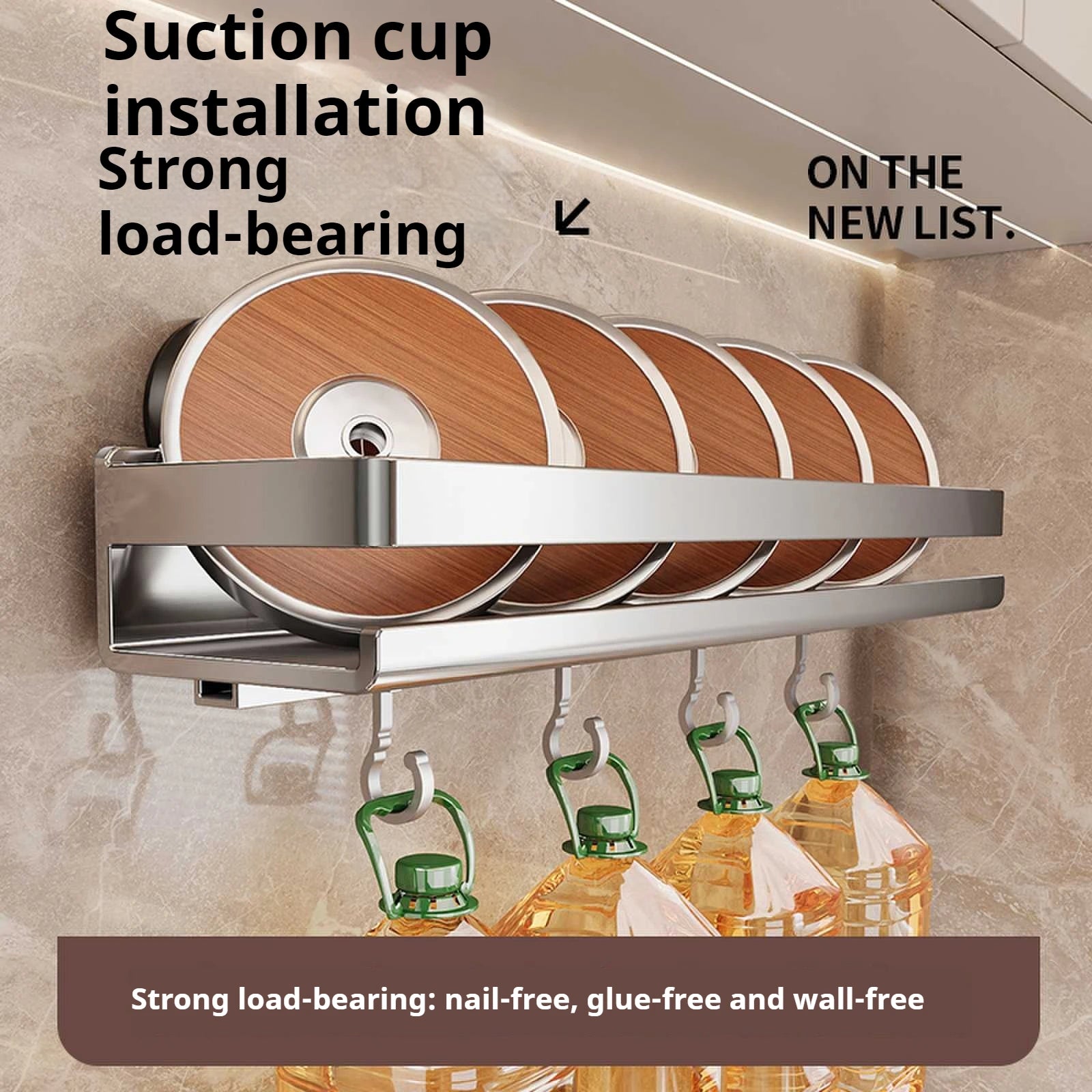 Suction Cup Spice Wall Organizer