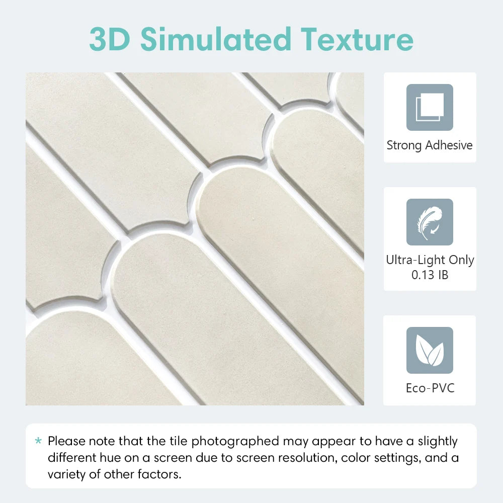 3D Fish Scale Tile Stickers for Stylish Spaces