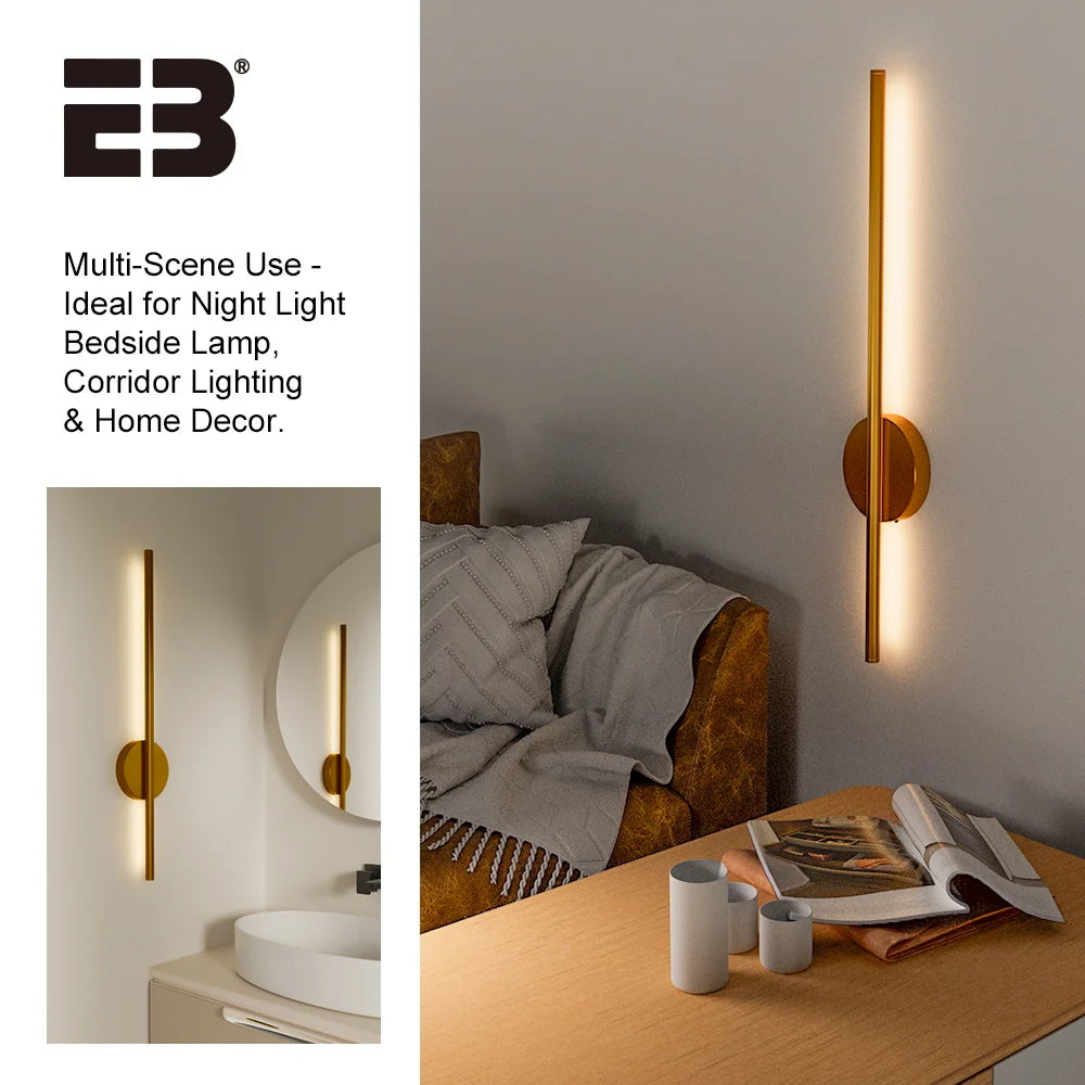 Elegant Gold Wireless Wall Sconces Set