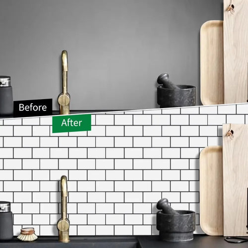 Elegant Subway Tile Wall Stickers