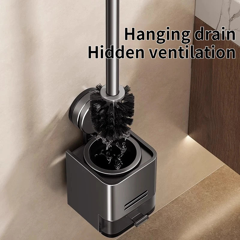 Premium Wall-Mounted Toilet Brush Set