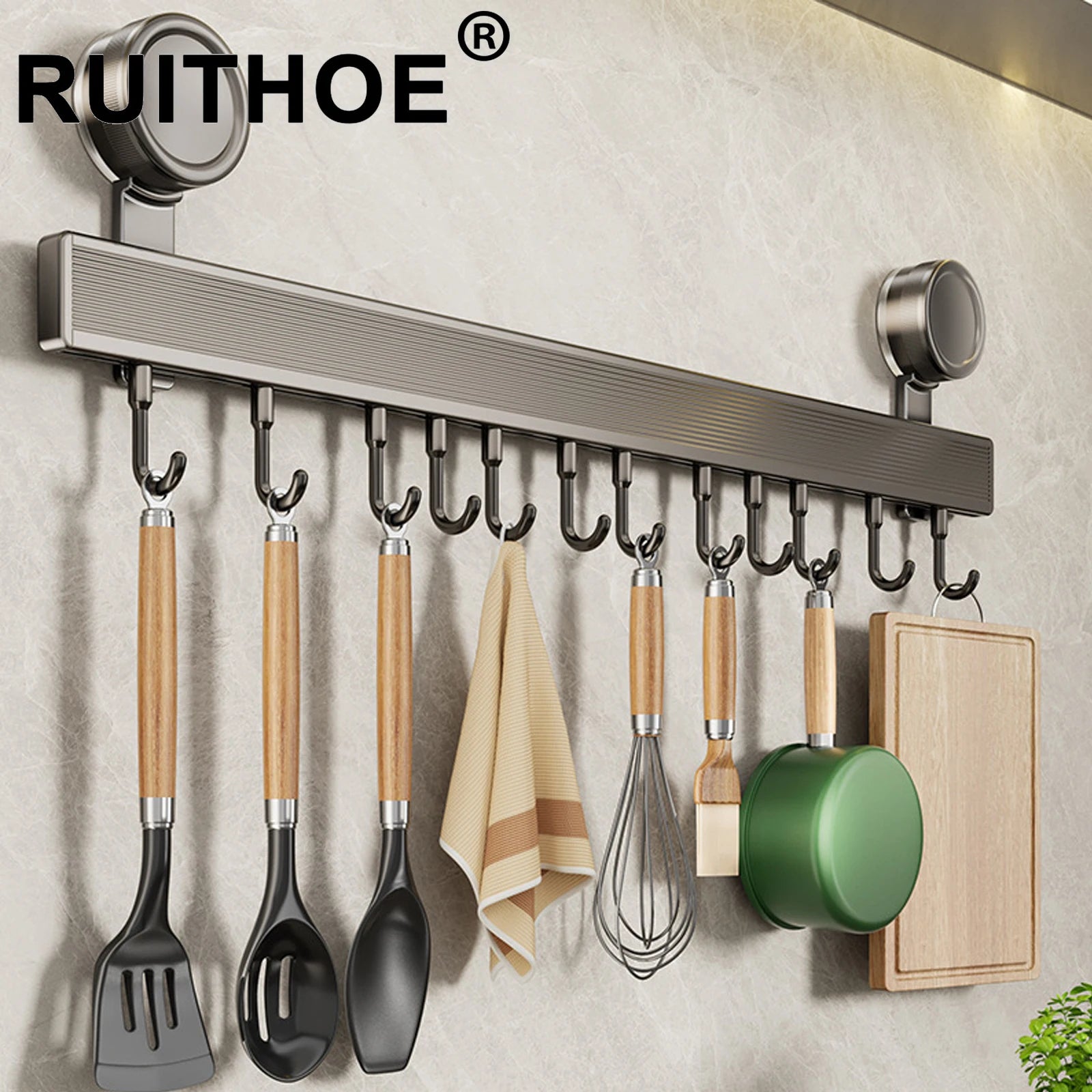 Kitchen Harmony Wall-Mounted Utensil Rack