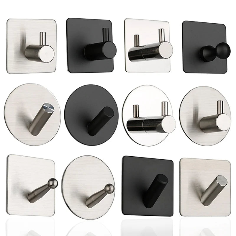 Elegant Stainless Steel Self-Adhesive Hook